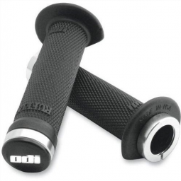 Black/Silver ODI 120 mm Lock-on Grips (Ruffian)